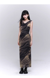 New Simple High Neck & Low Neckline Design Sleeveless Tank Top Dress HZ1024