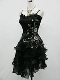 Vintage Shiny Beaded Spaghetti Strap A-Line Short Party Dress Cocktail Dress Homecoming Dress HZ1024