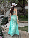 New Simple Fashion Holiday Style Mesh Spaghetti Strap Dress HZ1024