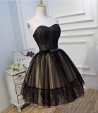 Charming Black Floral Embroidery Design Elegant Mesh Spaghetti Strap Homecoming Dress HZ1024