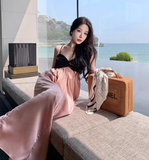 New Fashion Sleeveless Design A-line Beach Holiday Spaghetti Strap Dress HZ1024