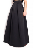 Elegant Black Two Piece Mother of Bride Dress Jewel Neck Evening Gown Long Simple Formal Dress HZ1024