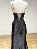 Wine Red Satin with Lace Formal Dress, Wine Red Evening Dress Prom Dress HZ1024