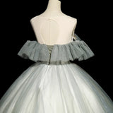 Green Ball Gown Round Neckline with Lace Sweet 16 Dress, Green Tulle Formal Dress HZ1024