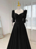 Beautiful Wine Red Long A-line Velvet Prom Dress, Long Evening Dress Party Dress HZ1024