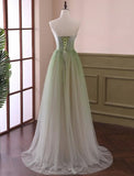 Beautiful Light Green Tulle A-line Formal Dress, Green Party Dress Prom Dress HZ1024