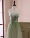 Beautiful Light Green Tulle A-line Formal Dress, Green Party Dress Prom Dress HZ1024