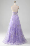 A-Line Sequins Prom Dress with Embroidery HZ1024
