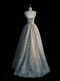 Beautiful A line Sage Green Long Tulle Prom Dress HZ1024