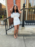 Pink Mermaid Strapless Sleeveless Short Homecoming Dress HZ1024