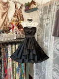 A-Line Sleeveless Short Black Prom Dress Homecoming Dresses HZ1024
