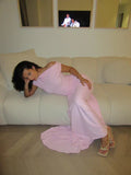 Elegant Pink Sleeveless Bodycon Mermaid Simple Long Prom Dress Evening Dress HZ1024