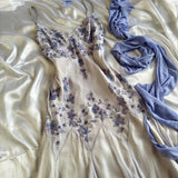 Vintage Strapless Sleeveless Beaded Chiffon Prom Dress Evening Dress HZ1024