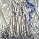 Vintage Strapless Sleeveless Beaded Chiffon Prom Dress Evening Dress HZ1024