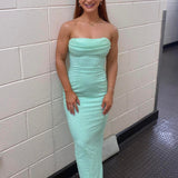 Beautiful Green Strapless Mermaid Long Prom Dress Evening Dress HZ1024