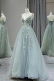 Beautiful A-line strapless V-neck tulle long prom dress evening dress HZ1024