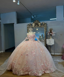 Sweet light pink princess dress sweetheart neckline bow tail A-line prom dress evening dress HZ1024