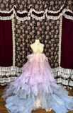 Vintage Colorful Sweetheart Tulle Beaded Quinceanera Dress Evening Ball Gown HZ1024