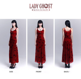 Simple Fashion Floral Pattern Design Spaghetti Strap Dress HZ1024