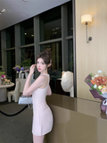 Fashion Pink Beading Design A-line Halter Homecoming Dress HZ1024