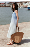 Simple Gradient Color Design Beach Holiday A-line Spaghetti Strap Dress HZ1024