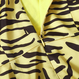 Yellow Leopard Print Off-the-shoulder Design Sheath Party Dress HZ1024