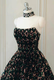 Stylish Sequins Long Prom Dress, A-Line Party Dress HZ1024