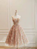 Cute Tulle Flower Short Prom Dress, Beautiful Off the Shoulder A-Line Evening Party Dress HZ1024